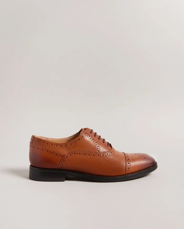 Ted Baker Formal Shoes Men ARNIIE 8211 Formal Leather Ombre Toe Cap Shoes Tan