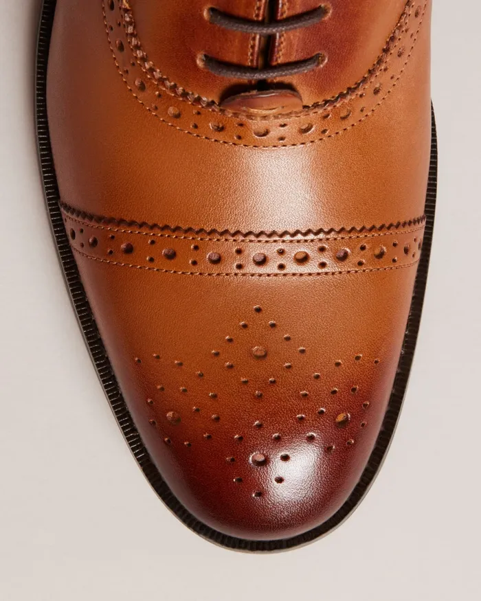 Ted Baker Formal Shoes Men ARNIIE 8211 Formal Leather Ombre Toe Cap Shoes Tan