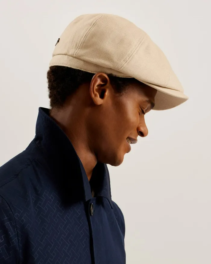 Ted Baker Hats and Caps Men ALICCS 8211 Herringbone Baker Boy Hat Stone Ted Baker Hats and Caps Men ALICCS 8211 Herringbone Baker Boy Hat Stone