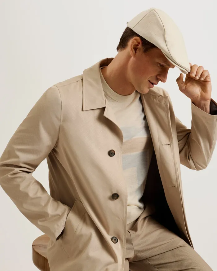 Ted Baker Hats and Caps Men JOSSH 8211 Herringbone Flat Cap White Ted Baker Hats and Caps Men JOSSH 8211 Herringbone Flat Cap White