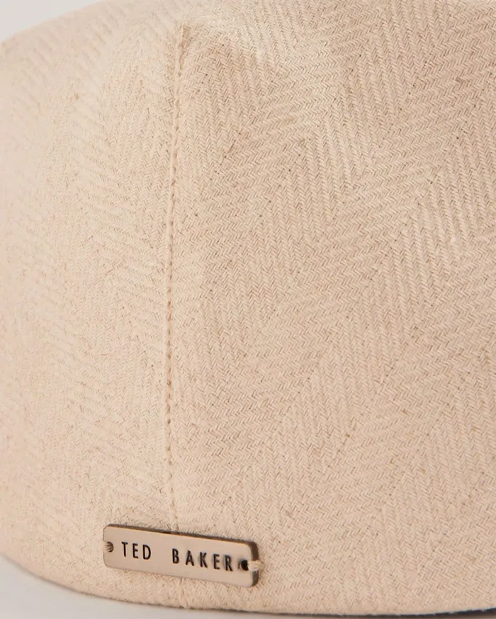 Ted Baker Hats and Caps Men JOSSH 8211 Herringbone Flat Cap White Ted Baker Hats and Caps Men JOSSH 8211 Herringbone Flat Cap White