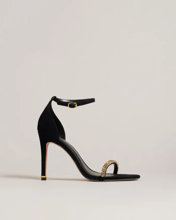 Ted Baker Heels Women HELENNI 8211 Crystal Embellished Heeled Sandals Gold Ted Baker Heels Women HELENNI 8211 Crystal Embellished Heeled Sandals Gold
