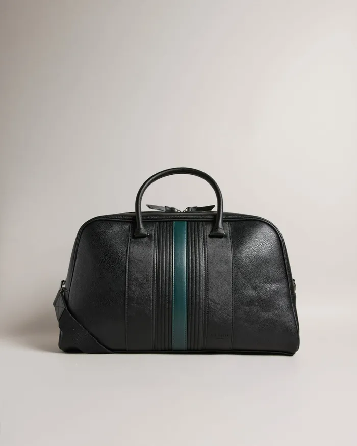 Ted Baker Holdalls and Weekend Bags Men EVIAN 8211 Striped Faux Leather Bowler Bag Black Ted Baker Holdalls and Weekend Bags Men EVIAN 8211 Striped Faux Leather Bowler Bag Black