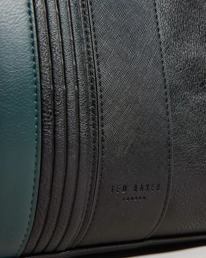 Ted Baker Holdalls and Weekend Bags Men EVIAN 8211 Striped Faux Leather Bowler Bag Black Ted Baker Holdalls and Weekend Bags Men EVIAN 8211 Striped Faux Leather Bowler Bag Black