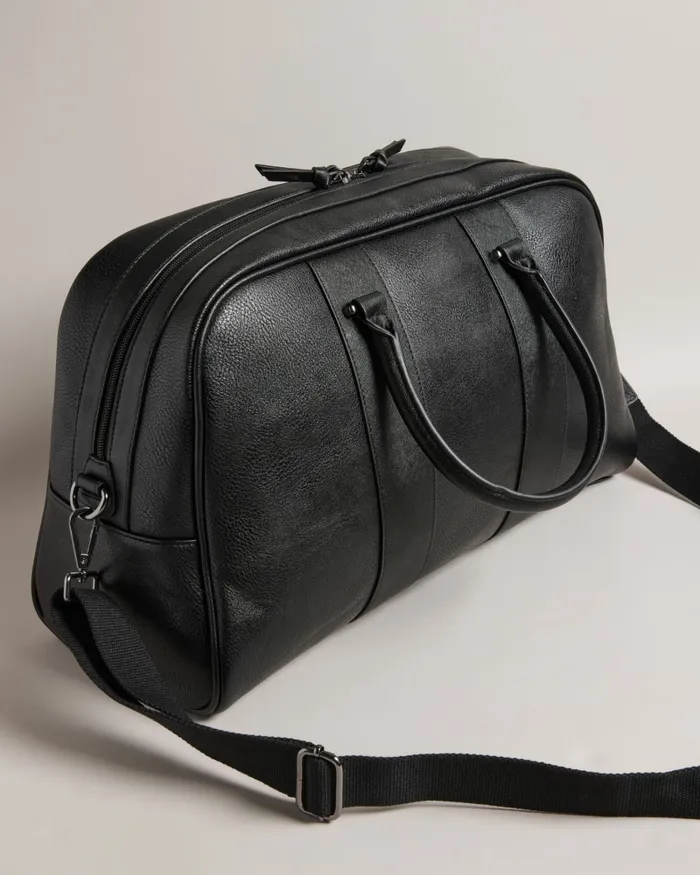 Ted Baker Holdalls and Weekend Bags Men EVIAN 8211 Striped Faux Leather Bowler Bag Black Ted Baker Holdalls and Weekend Bags Men EVIAN 8211 Striped Faux Leather Bowler Bag Black