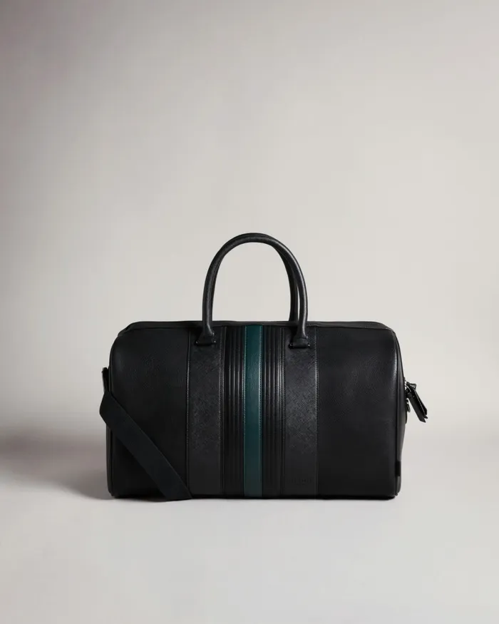 Ted Baker Holdalls and Weekend Bags Men EVYDAY 8211 Striped PU Holdall Black Ted Baker Holdalls and Weekend Bags Men EVYDAY 8211 Striped PU Holdall Black