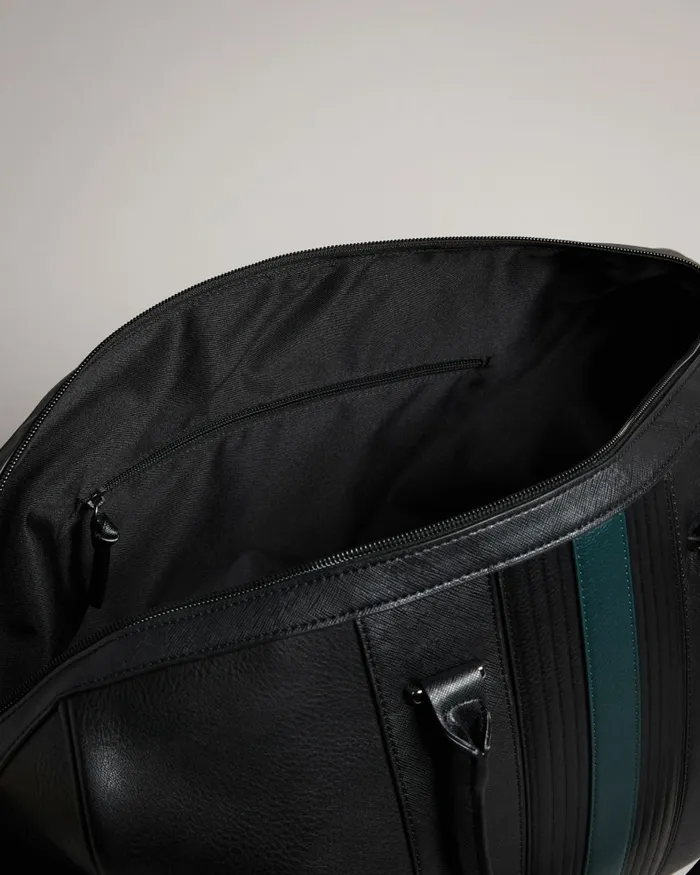 Ted Baker Holdalls and Weekend Bags Men EVYDAY 8211 Striped PU Holdall Black Ted Baker Holdalls and Weekend Bags Men EVYDAY 8211 Striped PU Holdall Black