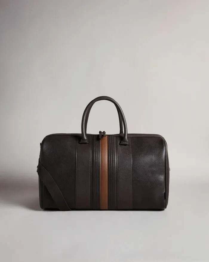 Ted Baker Holdalls and Weekend Bags Men EVYDAY 8211 Striped PU Holdall Brownchocolate Ted Baker Holdalls and Weekend Bags Men EVYDAY 8211 Striped PU Holdall Brownchocolate