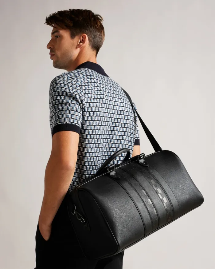 Ted Baker Holdalls and Weekend Bags Men WAYLIN 8211 House Check PU Holdall Black Ted Baker Holdalls and Weekend Bags Men WAYLIN 8211 House Check PU Holdall Black