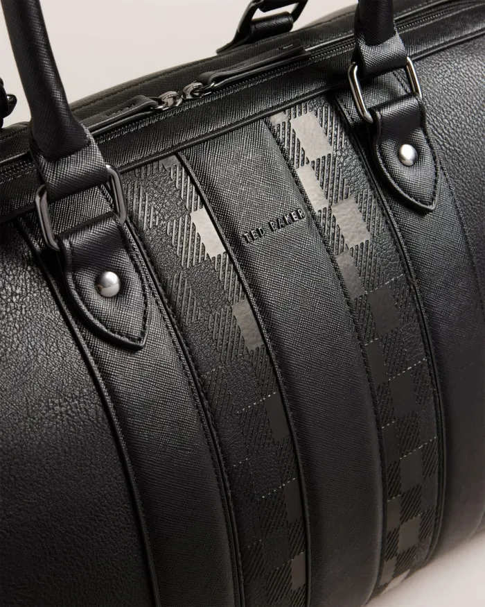 Ted Baker Holdalls and Weekend Bags Men WAYLIN 8211 House Check PU Holdall Black Ted Baker Holdalls and Weekend Bags Men WAYLIN 8211 House Check PU Holdall Black