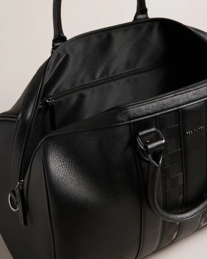 Ted Baker Holdalls and Weekend Bags Men WAYLIN 8211 House Check PU Holdall Black Ted Baker Holdalls and Weekend Bags Men WAYLIN 8211 House Check PU Holdall Black