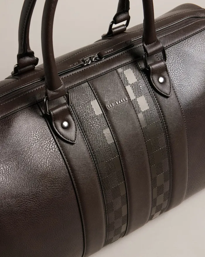 Ted Baker Holdalls and Weekend Bags Men WAYLIN 8211 House Check PU Holdall Brownchocolate Ted Baker Holdalls and Weekend Bags Men WAYLIN 8211 House Check PU Holdall Brownchocolate