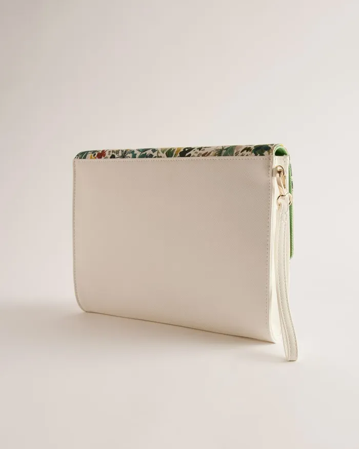Ted Baker Icon Bags and Signature Bags Women ABBBI 8211 Floral Print Envelope Clutch Bag Cream Ted Baker Icon Bags and Signature Bags Women ABBBI 8211 Floral Print Envelope Clutch Bag Cream