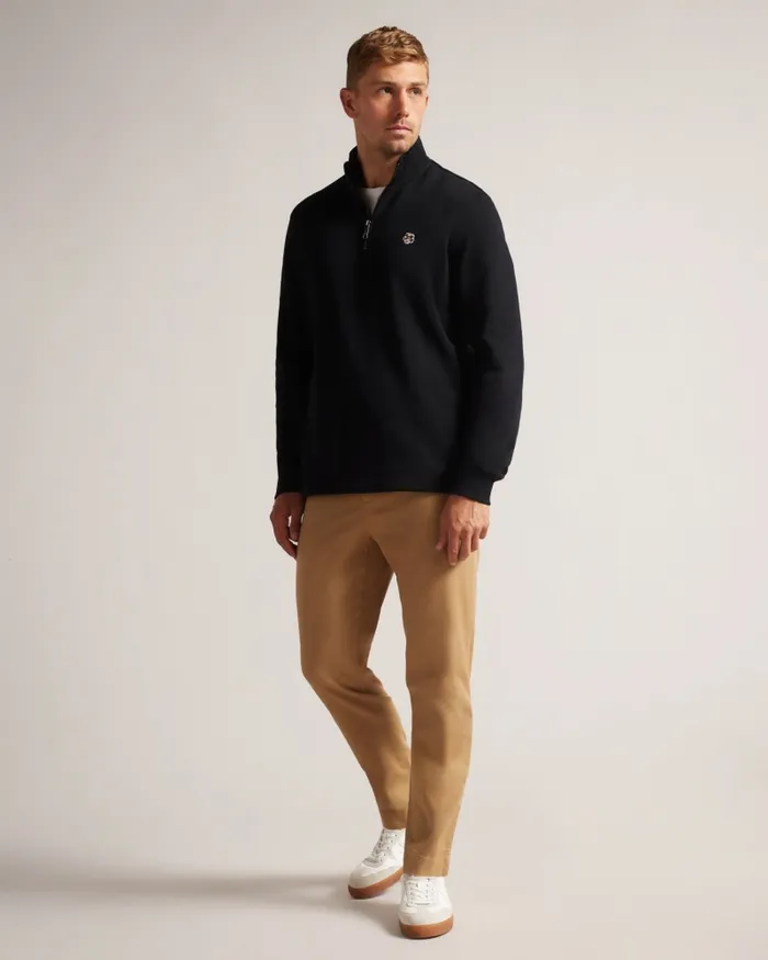 Ted Baker Jumpers and Knitwear Men KILBRN 8211 High Neck Sweatshirt Black Ted Baker Jumpers and Knitwear Men KILBRN 8211 High Neck Sweatshirt Black