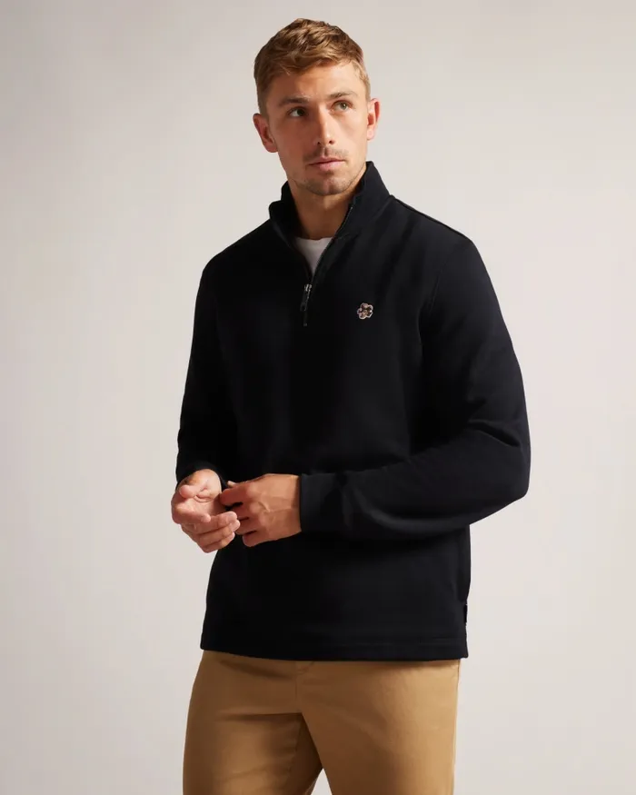 Ted Baker Jumpers and Knitwear Men KILBRN 8211 High Neck Sweatshirt Black Ted Baker Jumpers and Knitwear Men KILBRN 8211 High Neck Sweatshirt Black