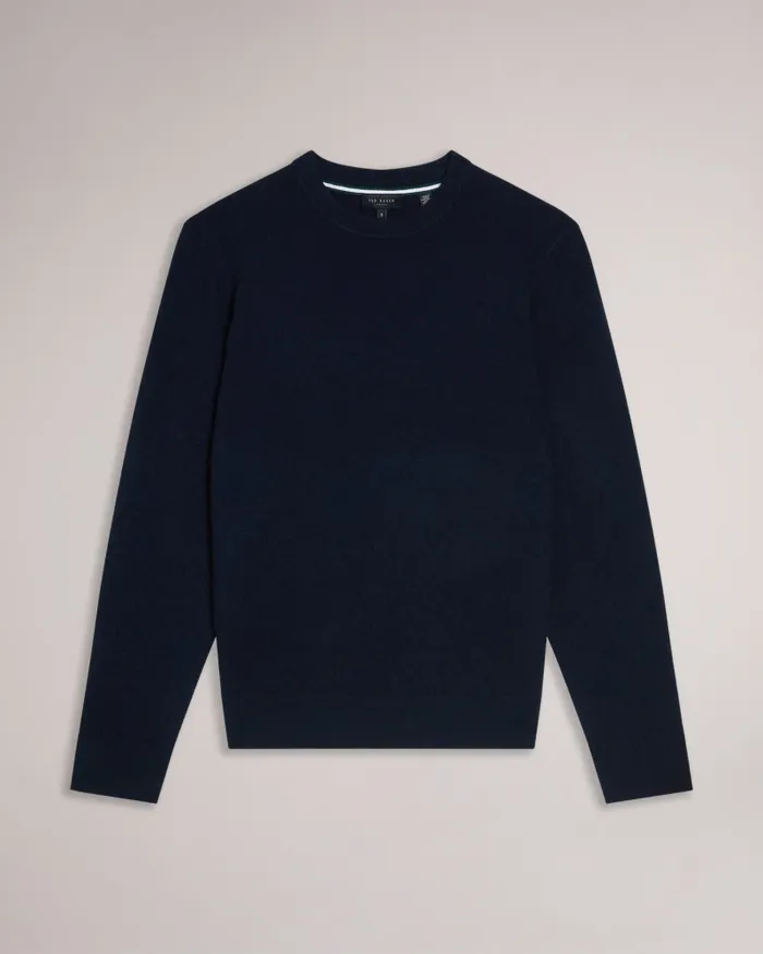 Ted Baker Jumpers and Knitwear Men LOUNG 8211 Long Sleeve T Knit Jumper Navy