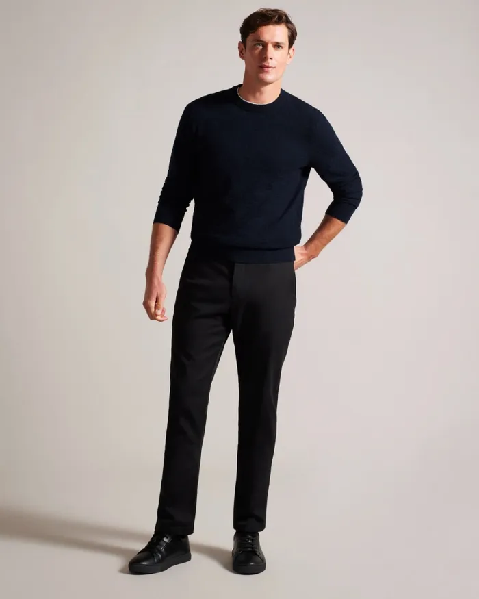 Ted Baker Jumpers and Knitwear Men LOUNG 8211 Long Sleeve T Knit Jumper Navy Ted Baker Jumpers and Knitwear Men LOUNG 8211 Long Sleeve T Knit Jumper Navy