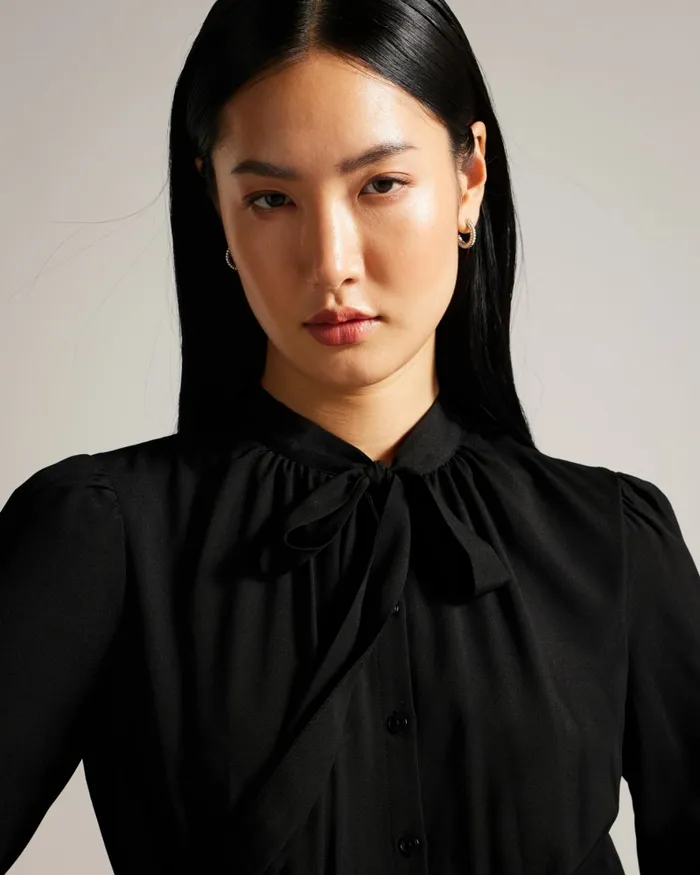 Ted Baker Jumpsuits and Playsuits Women LEOT 8211 Knitted Trouser Jumpsuit With Tie Neck Black Ted Baker Jumpsuits and Playsuits Women LEOT 8211 Knitted Trouser Jumpsuit With Tie Neck Black