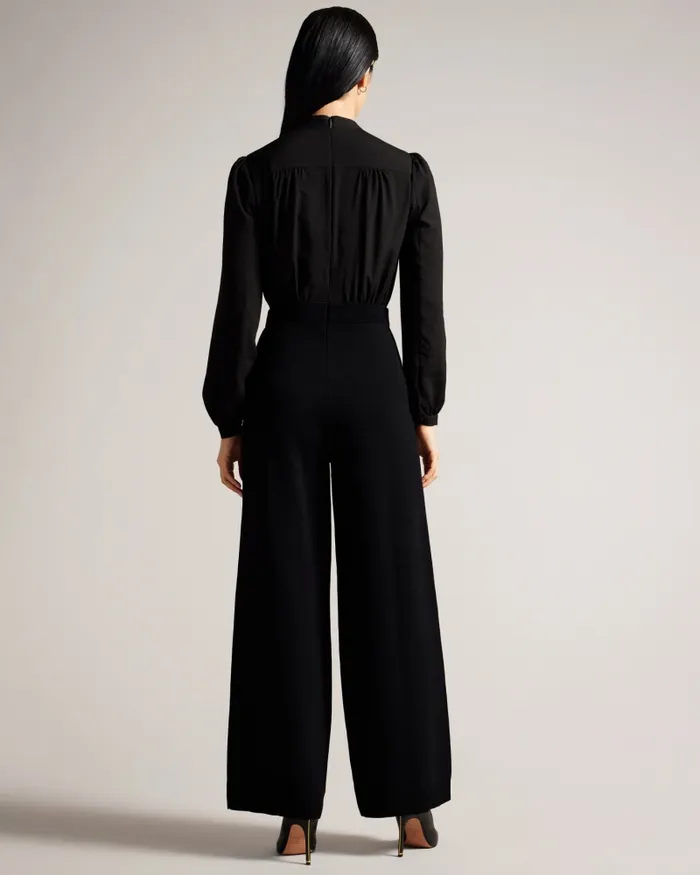 Ted Baker Jumpsuits and Playsuits Women LEOT 8211 Knitted Trouser Jumpsuit With Tie Neck Black Ted Baker Jumpsuits and Playsuits Women LEOT 8211 Knitted Trouser Jumpsuit With Tie Neck Black