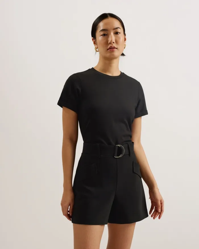 Ted Baker Jumpsuits and Playsuits Women PLARA 8211 Short Sleeve Belted Cargo Playsuit Black Ted Baker Jumpsuits and Playsuits Women PLARA 8211 Short Sleeve Belted Cargo Playsuit Black