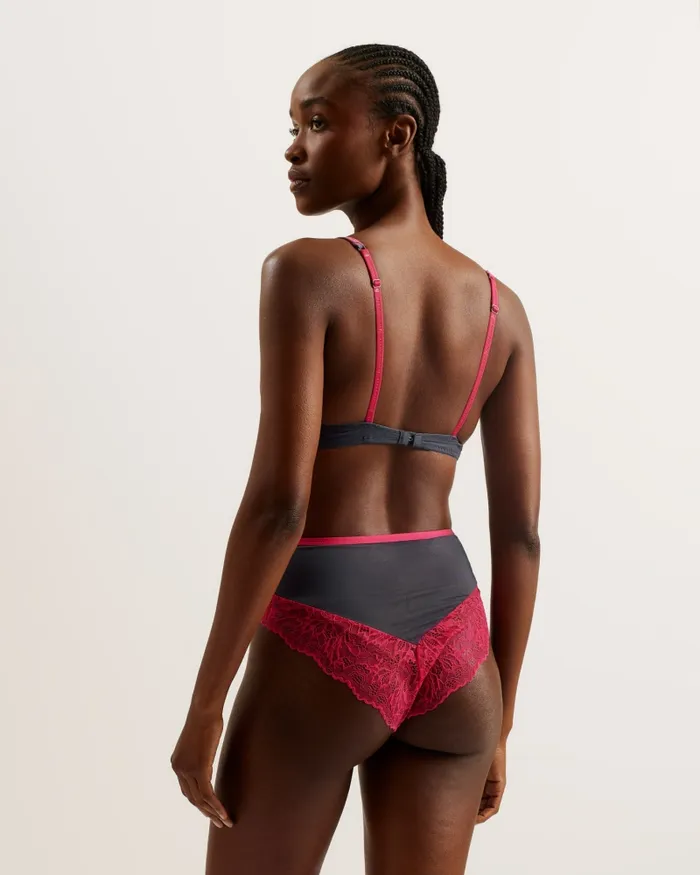 Ted Baker Lingerie and Pyjamas Women ARRYLLA 8211 Lace Floral High Waisted Brazilian Knickers Deeppink Ted Baker Lingerie and Pyjamas Women ARRYLLA 8211 Lace Floral High Waisted Brazilian Knickers Deeppink