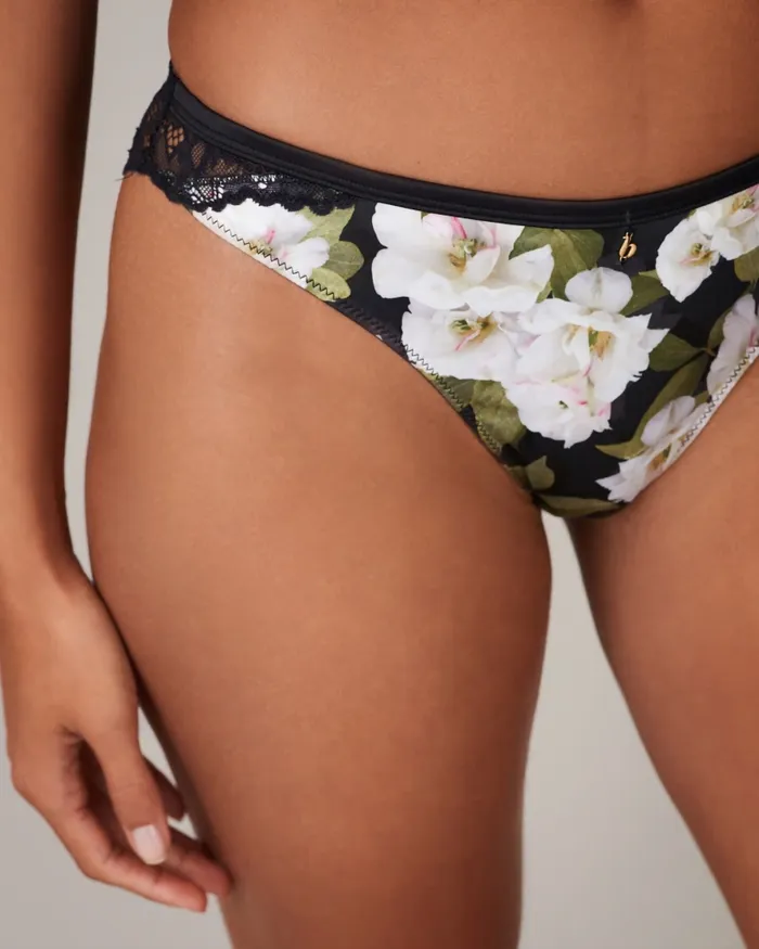 Ted Baker Lingerie and Pyjamas Women CHARLTE 8211 Floral And Lace Brief Charcoal Ted Baker Lingerie and Pyjamas Women CHARLTE 8211 Floral And Lace Brief Charcoal