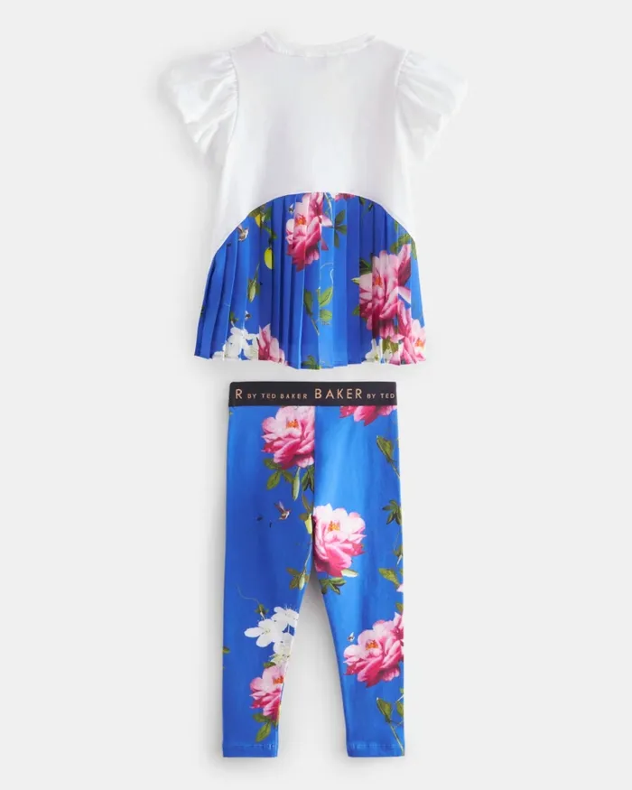 Ted Baker Playsuits and Sets Kids JEMMEEY 8211 Pleated Back TShirt And Leggings Set Blue Ted Baker Playsuits and Sets Kids JEMMEEY 8211 Pleated Back TShirt And Leggings Set Blue