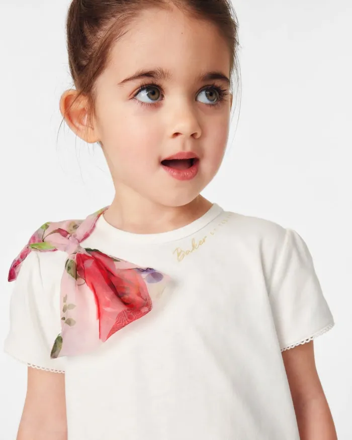 Ted Baker Playsuits and Sets Kids SCARLTE 8211 Organza Bow TShirt And Print Leggings Set Pink Ted Baker Playsuits and Sets Kids SCARLTE 8211 Organza Bow TShirt And Print Leggings Set Pink