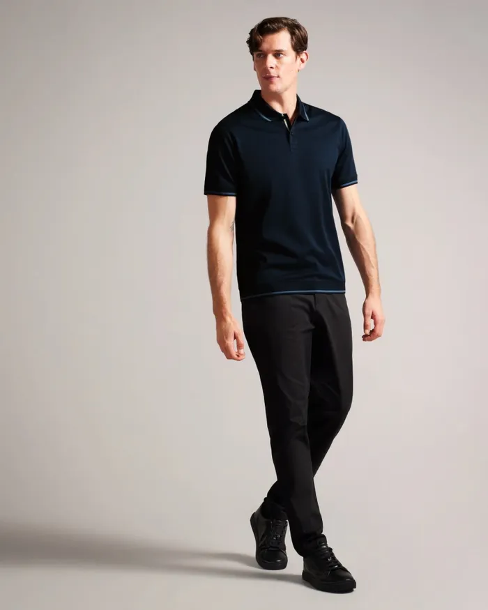 Ted Baker Polo Shirts Men ERWEN 8211 Regular Fit Textured Polo Shirt Navy Ted Baker Polo Shirts Men ERWEN 8211 Regular Fit Textured Polo Shirt Navy