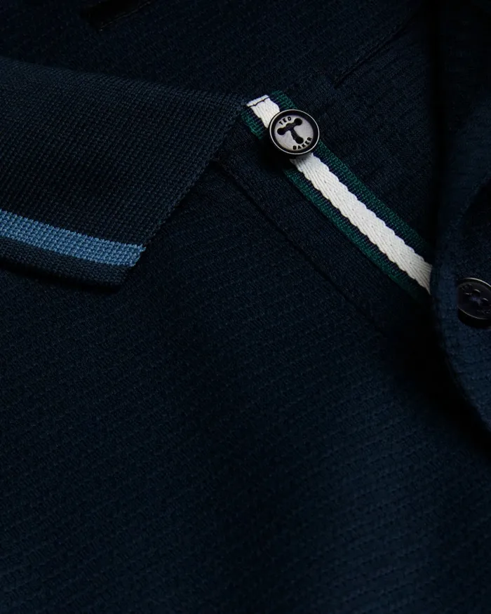 Ted Baker Polo Shirts Men ERWEN 8211 Regular Fit Textured Polo Shirt Navy Ted Baker Polo Shirts Men ERWEN 8211 Regular Fit Textured Polo Shirt Navy