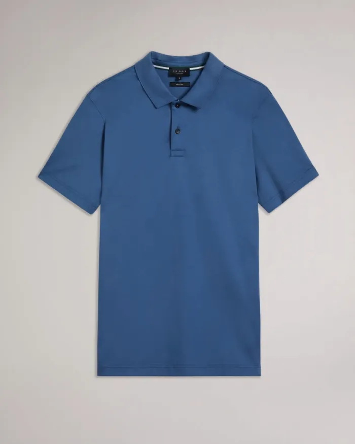 Ted Baker Polo Shirts Men ZEITER 8211 Short Sleeve Slim Fit Polo Shirt Dark Blue