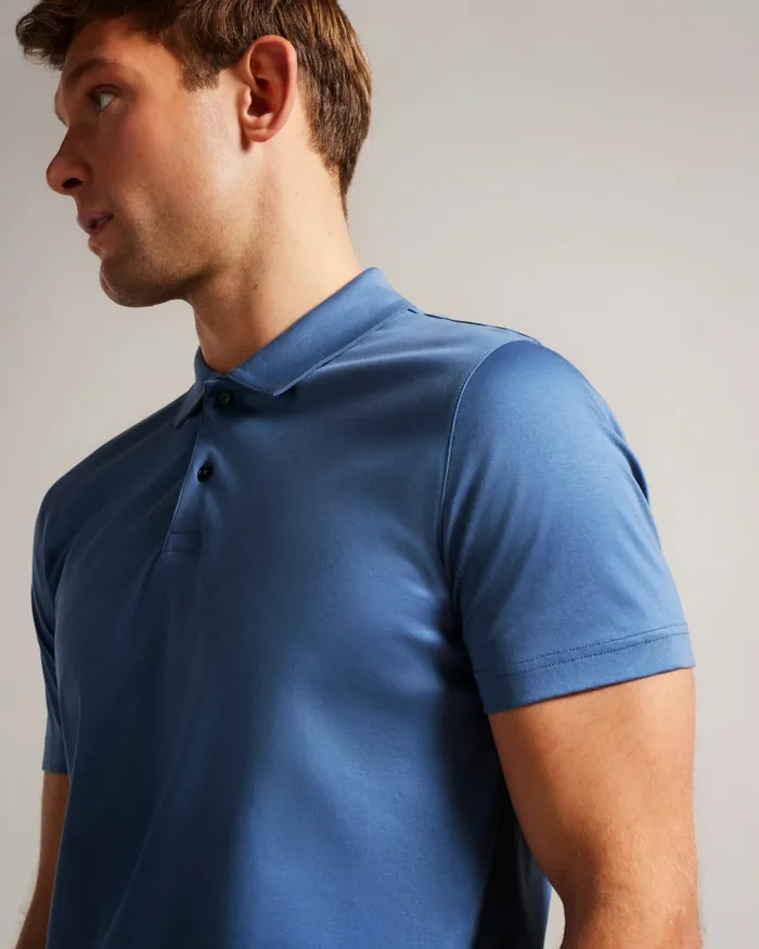 Ted Baker Polo Shirts Men ZEITER 8211 Short Sleeve Slim Fit Polo Shirt Dark Blue Ted Baker Polo Shirts Men ZEITER 8211 Short Sleeve Slim Fit Polo Shirt Dark Blue