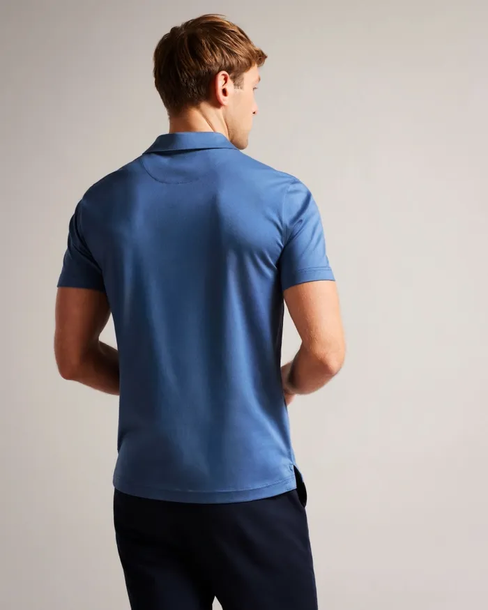Ted Baker Polo Shirts Men ZEITER 8211 Short Sleeve Slim Fit Polo Shirt Dark Blue Ted Baker Polo Shirts Men ZEITER 8211 Short Sleeve Slim Fit Polo Shirt Dark Blue