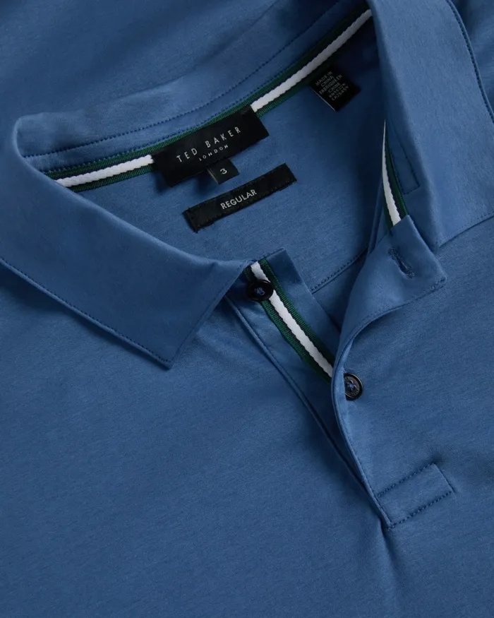 Ted Baker Polo Shirts Men ZEITER 8211 Short Sleeve Slim Fit Polo Shirt Dark Blue Ted Baker Polo Shirts Men ZEITER 8211 Short Sleeve Slim Fit Polo Shirt Dark Blue