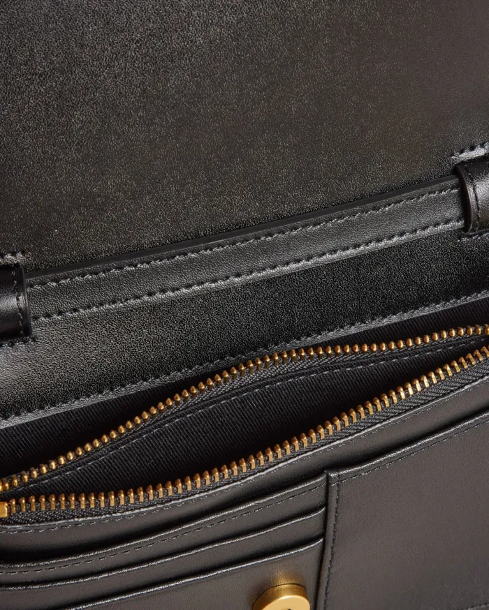 Ted Baker Purses and Cardholders Women KAHNISA 8211 Studded Edge Leather Purse With Strap Black Ted Baker Purses and Cardholders Women KAHNISA 8211 Studded Edge Leather Purse With Strap Black