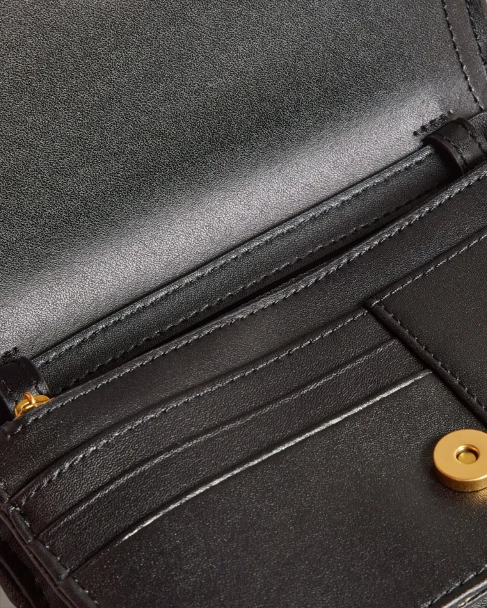 Ted Baker Purses and Cardholders Women KAHNISA 8211 Studded Edge Leather Purse With Strap Black Ted Baker Purses and Cardholders Women KAHNISA 8211 Studded Edge Leather Purse With Strap Black