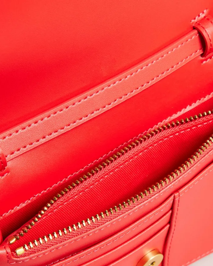 Ted Baker Purses and Cardholders Women KAHNISA 8211 Studded Edge Leather Purse With Strap Coral Ted Baker Purses and Cardholders Women KAHNISA 8211 Studded Edge Leather Purse With Strap Coral
