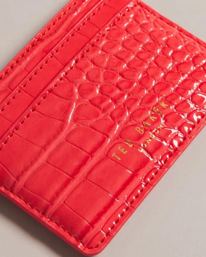 Ted Baker Purses and Cardholders Women VALANNE 8211 Croc Effect Cardholder Coral Ted Baker Purses and Cardholders Women VALANNE 8211 Croc Effect Cardholder Coral