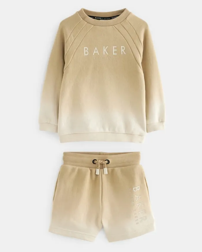 Ted Baker Sets and Outfits Kids CHESSUM 8211 Ombre Cotton Sweatshirt And Shorts Set Nude Ted Baker Sets and Outfits Kids CHESSUM 8211 Ombre Cotton Sweatshirt And Shorts Set Nude