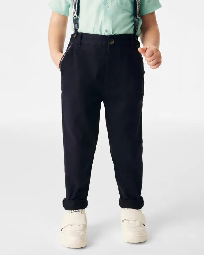 Ted Baker Sets and Outfits Kids SORIN 8211 Branded Shirt Trousers And Braces Set Navy
