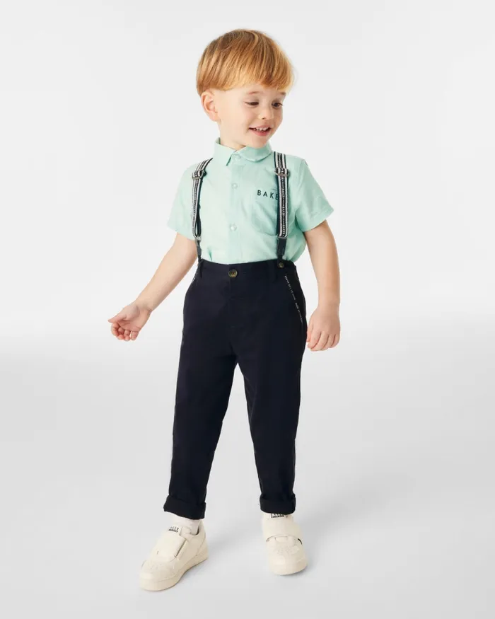 Ted Baker Sets and Outfits Kids SORIN 8211 Branded Shirt Trousers And Braces Set Navy Ted Baker Sets and Outfits Kids SORIN 8211 Branded Shirt Trousers And Braces Set Navy