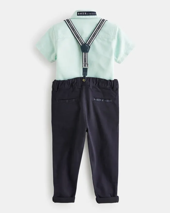 Ted Baker Sets and Outfits Kids SORIN 8211 Branded Shirt Trousers And Braces Set Navy Ted Baker Sets and Outfits Kids SORIN 8211 Branded Shirt Trousers And Braces Set Navy