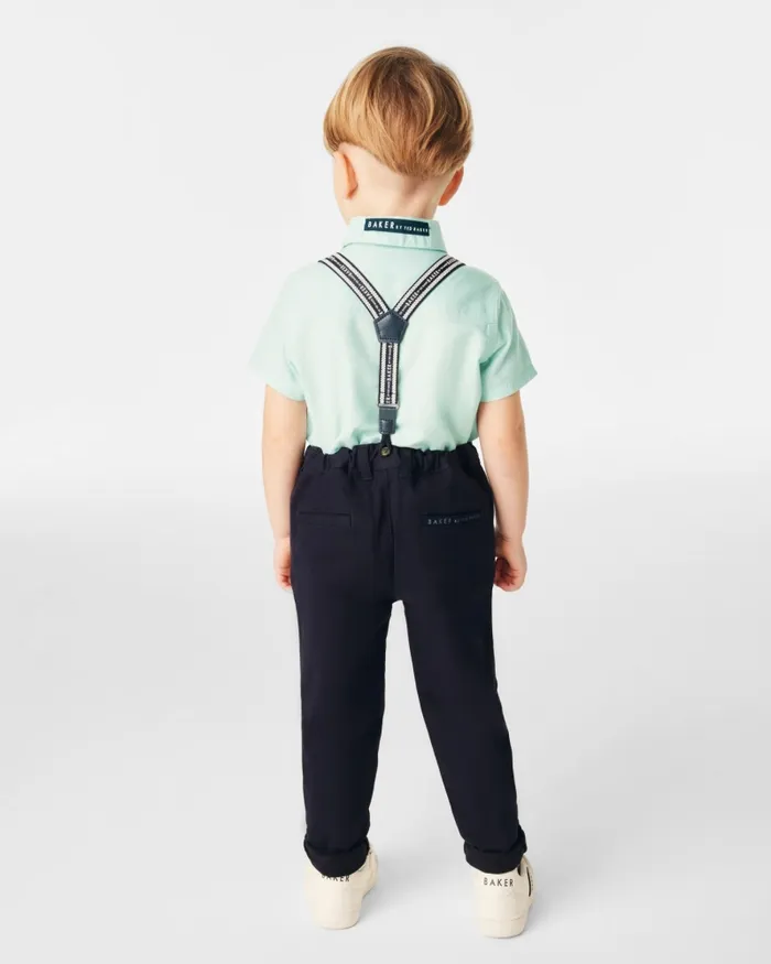 Ted Baker Sets and Outfits Kids SORIN 8211 Branded Shirt Trousers And Braces Set Navy Ted Baker Sets and Outfits Kids SORIN 8211 Branded Shirt Trousers And Braces Set Navy