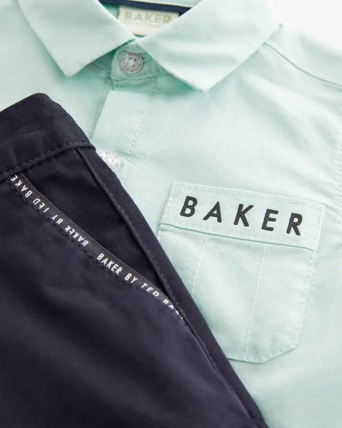 Ted Baker Sets and Outfits Kids SORIN 8211 Branded Shirt Trousers And Braces Set Navy Ted Baker Sets and Outfits Kids SORIN 8211 Branded Shirt Trousers And Braces Set Navy