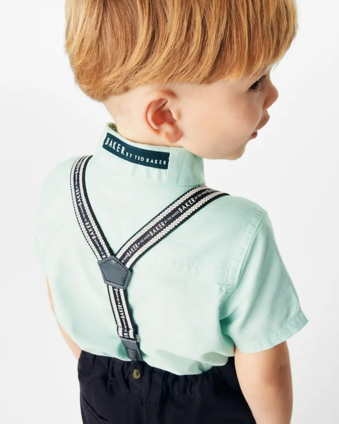 Ted Baker Sets and Outfits Kids SORIN 8211 Branded Shirt Trousers And Braces Set Navy Ted Baker Sets and Outfits Kids SORIN 8211 Branded Shirt Trousers And Braces Set Navy
