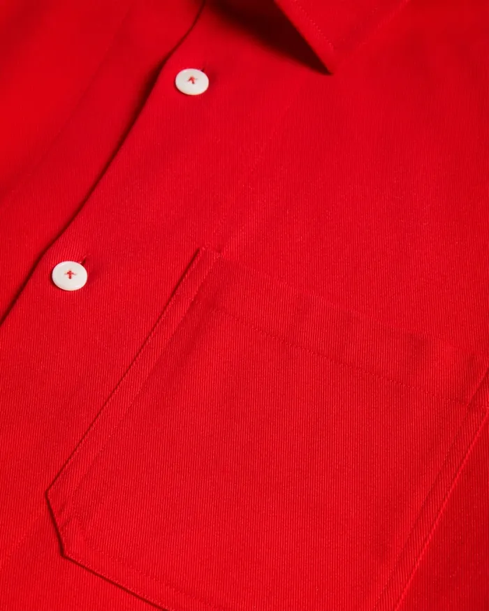 Ted Baker Shirts Men ARID 8211 Dropped Shoulder Shacket Red Ted Baker Shirts Men ARID 8211 Dropped Shoulder Shacket Red