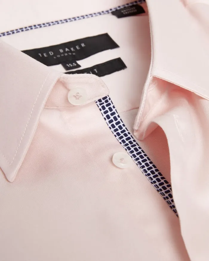 Ted Baker Shirts Men MAELOSS 8211 Long Sleeve Slim Fit Shirt Pale Pink Ted Baker Shirts Men MAELOSS 8211 Long Sleeve Slim Fit Shirt Pale Pink