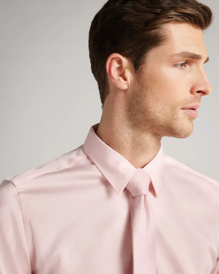 Ted Baker Shirts Men MAELOSS 8211 Long Sleeve Slim Fit Shirt Pale Pink Ted Baker Shirts Men MAELOSS 8211 Long Sleeve Slim Fit Shirt Pale Pink