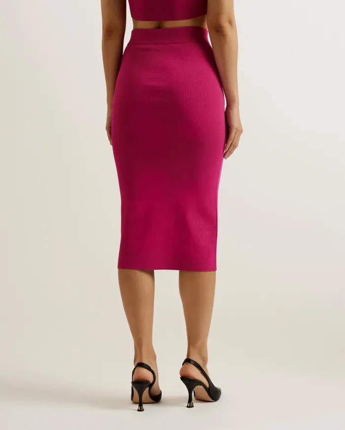Ted Baker Skirts Women BARBRHA 8211 Knitted Bodycon Midi Skirt Purple Ted Baker Skirts Women BARBRHA 8211 Knitted Bodycon Midi Skirt Purple