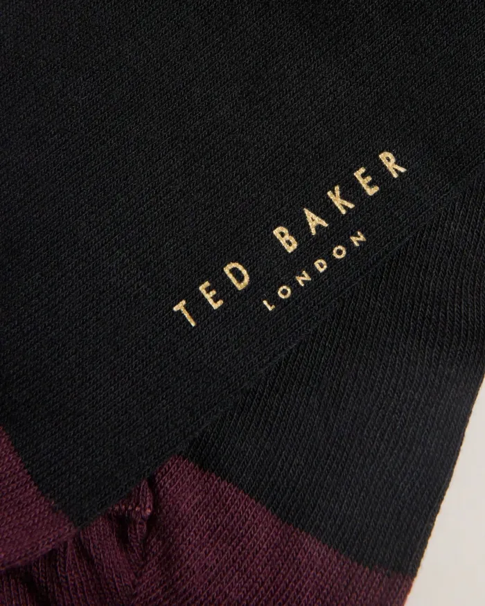 Ted Baker Socks Men CORECOL 8211 Plain Crew Socks Black